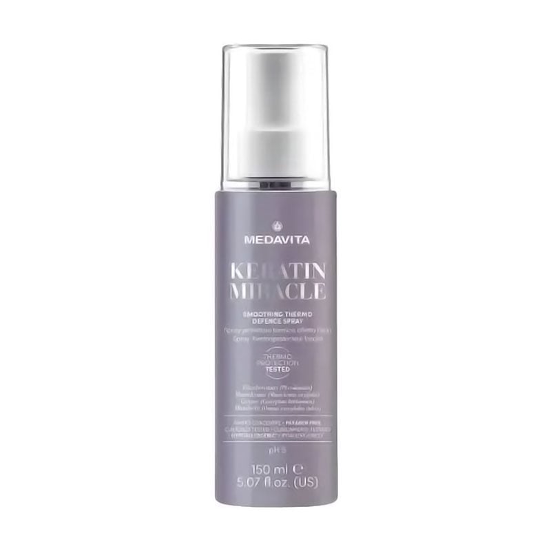 Розгладжувальний термозахисний спрей для волосся Medavita Keratin Miracle Smoothing Thermo Defence Spray, 150 мл